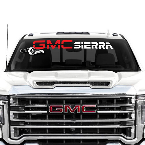 Windshield GMC Sierra 2500HD 2022 Vinyl Stripes Decal Stickers for GMC Sierra Graphics 2 Colors
