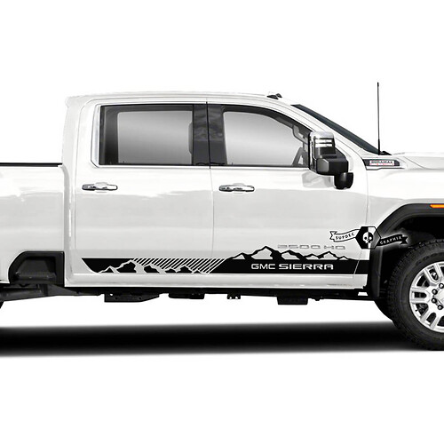 Pair GMC Sierra 2500HD 2022 2023 Side Vinyl Stripes Sticker Decal for GMC Sierra Door Panel Graphics
