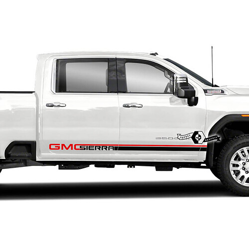 Pair GMC Sierra 2500HD 2022 Side Doors Vinyl Stripes Sticker Decal for GMC Sierra Panel Graphics 2 Colors
