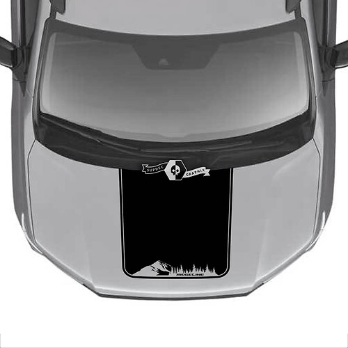 Hood Honda Ridgeline Stripe 2020 2021 2022 2023 Trim Mountains Forest Center Vinyl Decal Stickers Sticker Graphics SupDec Design