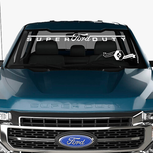 Windshield Ford Super Duty 2023 Logo Decals Stickers Graphics Vinyl