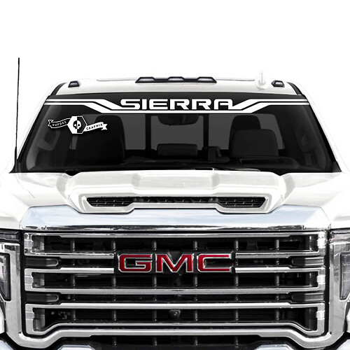 Windshield GMC Sierra 2500HD Logo Vinyl Sticker Decal for GMC Sierra Graphics