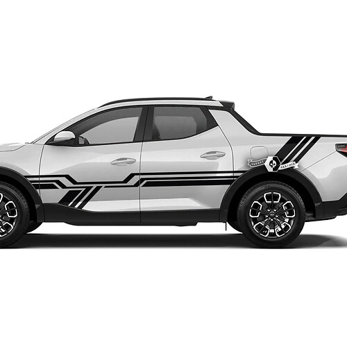 Pair Side Doors Bed Fender Vinyl Stickers Decal Graphic Kit fit to Hyundai Santa Cruz
