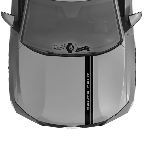 Hood Lines Vinyl Stickers Decal Graphic fit to Hyundai Santa Cruz