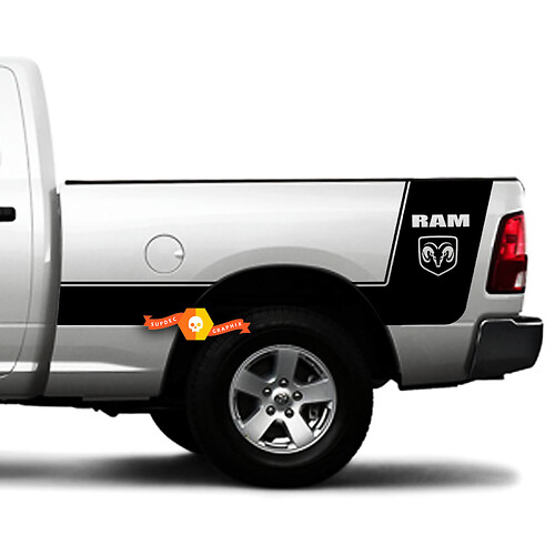 Dodge RAM 1500 2500 RT Laramie Bed Vinyl Stripes Truck Custom Sticker Decal