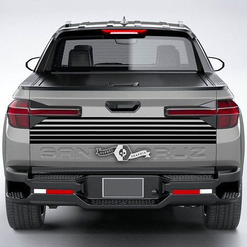 Rear Lines Vinyl Tailgate Decal Sticker Graphics fit to Hyundai Santa Cruz 2023