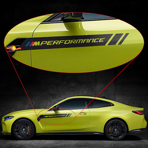 BMW M4 M3 G82 G83 M Performance Side Doors M vinyl decal sticker
