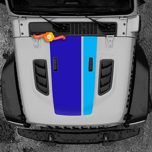 Hood Jeep Rubicon Wrangler Hood Vinyl Decal Sticker Graphics 2 Colors