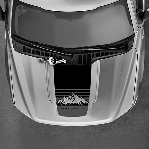 Ford Maverick Graphics Decals Mountains Hood Any Colors Maverick Stickers