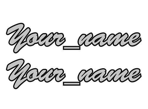 Custom name motorcycle helmet decal sticker