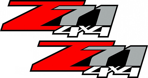 2 Chevy Z71 Off Road 4x4 Truck Decal/Sticker X2
