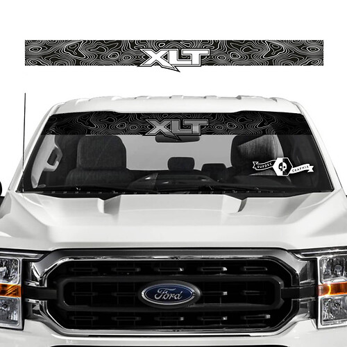 Ford F-150 XLT Topographic Map Topo Window Windshield Graphics Decals Stickers