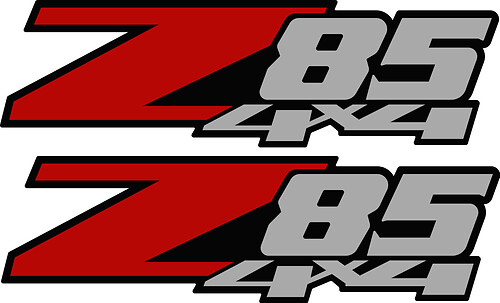 2 - Z85 4x4 Chevy Decal Sticker Parts for Silverado GMC Sierra Z71 style