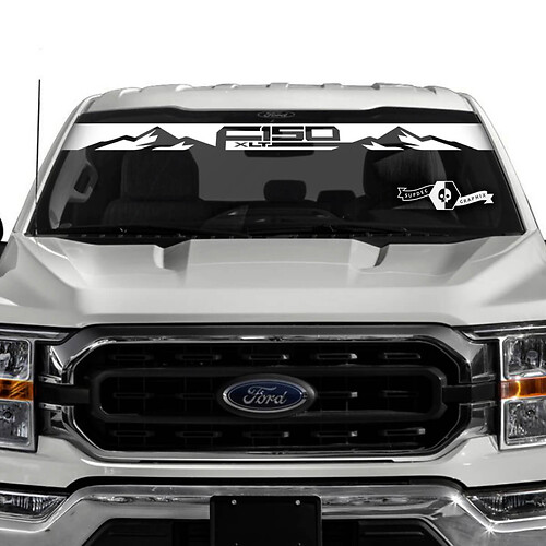 Ford F-150 Logo Window Windshield Mountains Graphics Decals Stickers
