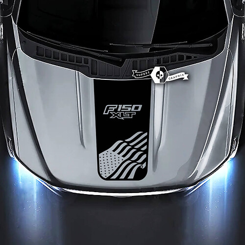 Ford F-150 XLT Hood Flag USA Graphics Side Decals Stickers