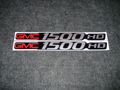 2 GMC 1500 HD DECALS GMC 1500 HD SIERRA BADGE DECALS STICKERS
