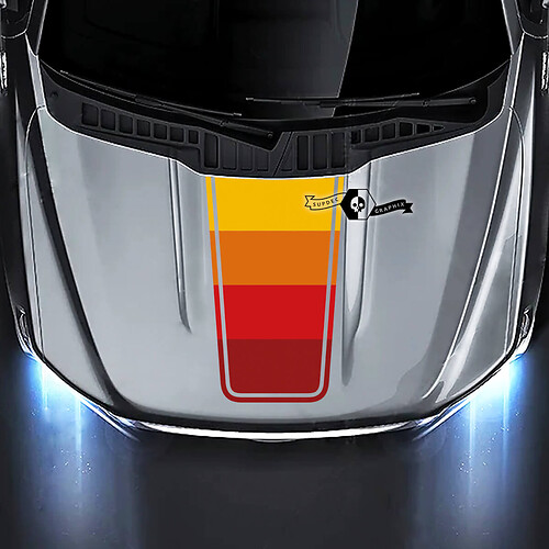 Ford F-150 XL XLT STX LARIAT Hood Color Set Mountains Graphics Side Decals Stickers
