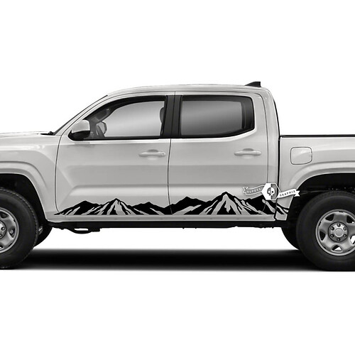 2x Toyota Tacoma SR5 Rocker Panel Mountain Side Vinyl Decals Graphic Sticker