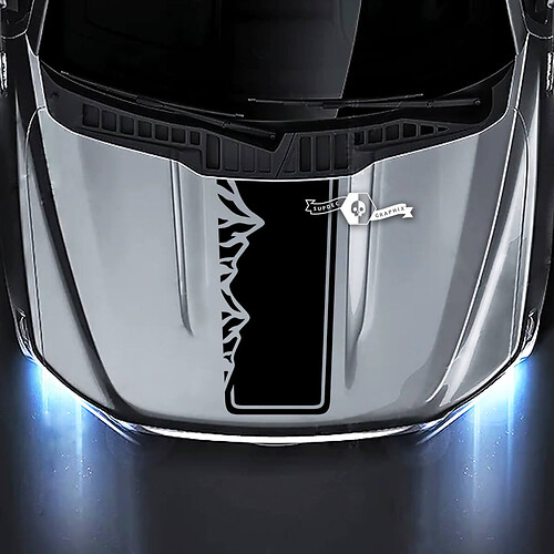 Ford F-150 XL XLT STX LARIAT Hood Trim Mountains Graphics Decals Stickers