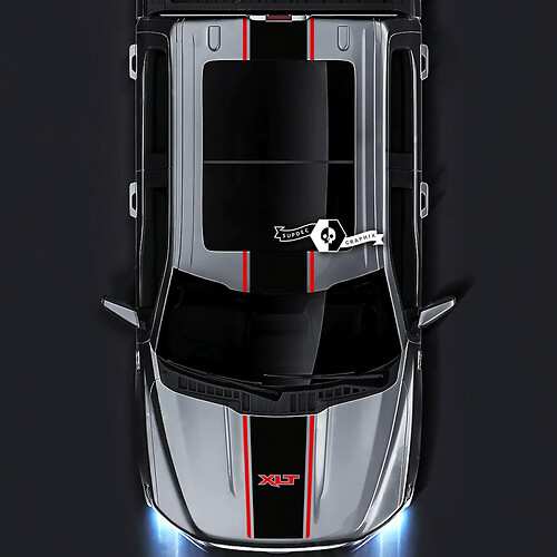 Ford F-150 XL XLT STX LARIAT Hood Roof Tailgate Kit Graphics  Decals Stickers 2 Colors