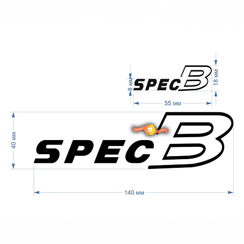 specB Windshield Body Vinyl Sticker Decal Graphic fit Suba