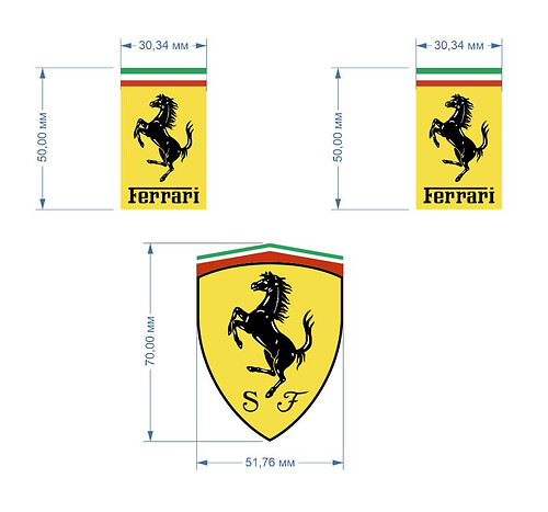 Ferrari Logo Sports Decals Stickers