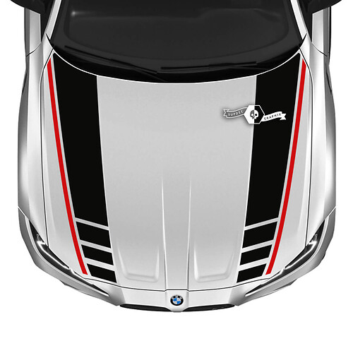 2027+ BMW M4 M3 G80 G82 G83 M Performance Hood M Logo Vinyl Decal Sticker 2 Colors
