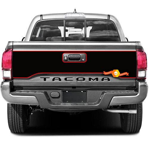 Tacoma Bed  Trunk Tailgate Red Stripes Vinyl Stickers Decal Kit for Toyota Tacoma 2 Colors