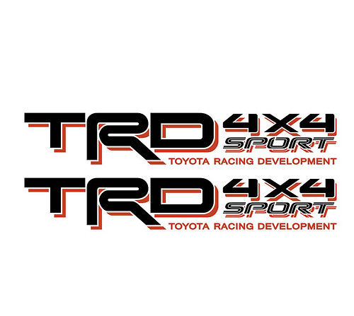 TRD 4x4 Sport Tacoma Tundra Quarter Panel Decals Stickers Off Road