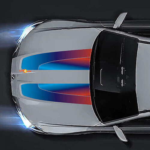 2021+ BMW M4 M3 G80 G82 G83 Hood M color Style vinyl decal sticker 