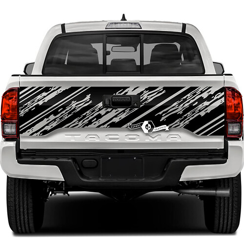 Toyota Tacoma SR5 Tailgate Mud Splash Destroyed Vinyl Decals Graphic Sticker
