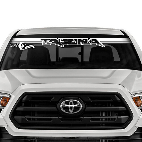 Toyota Tacoma SR5 Windshield Logo Line Destroyed Vinyl Decals Graphic Sticker