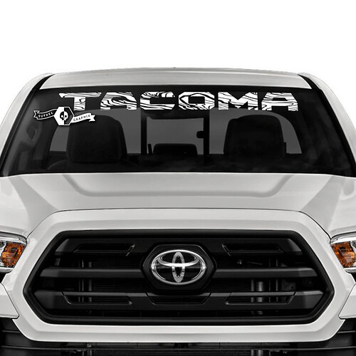 Windshield Tacoma Vinyl Decal Stickers Kit for Toyota Tacoma Topographic Style