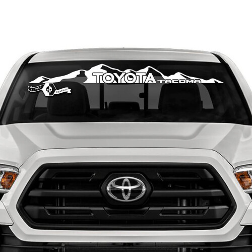 Toyota Tacoma Mountains Windshield Vinyl Decal Sticker