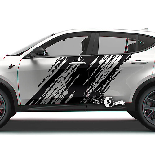 Pair Dodge Hornet Doors Side Stripes Splash Wrap Mud Vinyl Decals Stickers
