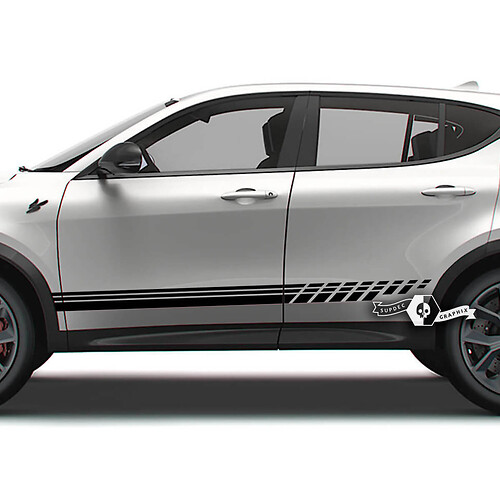 Pair Dodge Hornet Doors Side Stripes Rocker Panel Fender Hornet Logo Vinyl Decals Stickers