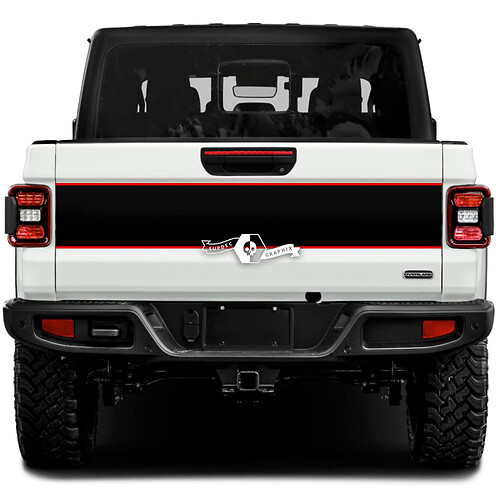 Jeep Gladiator Wrap  Stickers Decals Vinyl Graphics Tailgate Bed Trim Vinyl Stickers Decals 2 Colors