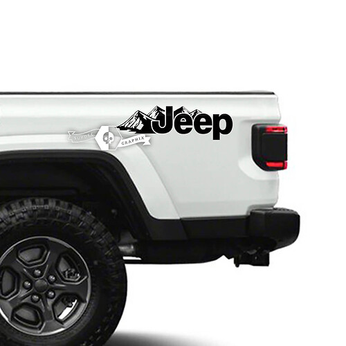 2x Jeep Gladiator Side Mountains Stickers Decals Vinyl Graphics 