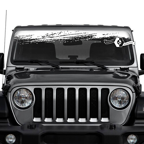 Jeep Wrangler Unlimited Windshield Mud Splash Stickers Decals Vinyl Graphics