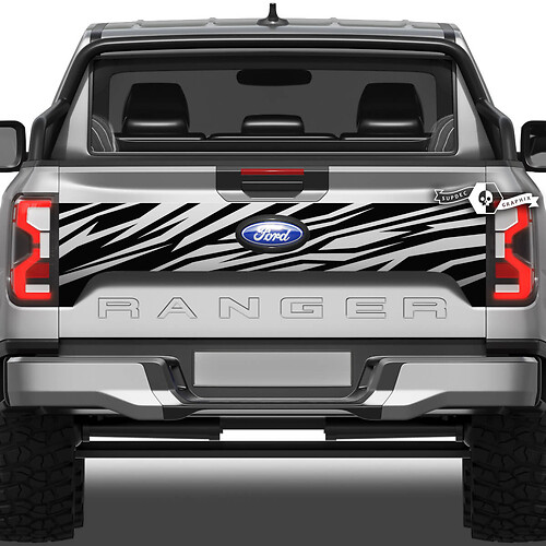 Ford Ranger ການ Wrap Dazzle Paint  ການປະສົມສິດຂອງການ Wrap Tailgate Bed Side Vinyl Stickers Decals
