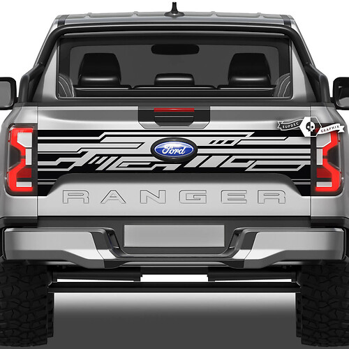 Ford Ranger Wrap Geometry Splash Wrap Tailgate Bed Vinyl Stickers Decals