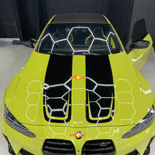 2021+ BMW M4 M3 G80 G82 G83 Hood CSL Style vinyl decal sticker 1 2