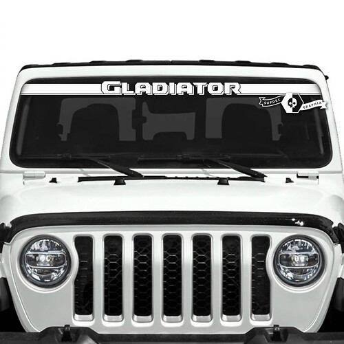 Jeep Gladiator Windshield Logo Stickers Decals Vinyl Graphics