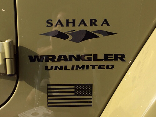 Jeep Mountain USA Flag Sahara Wrangler Unlimited CJ TJ YK JK XJ All Colors Sticker Decal