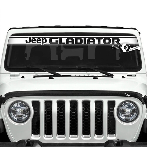 Jeep Gladiator Windshield Logo Trim Line Stickers Decals Vinyl Graphics