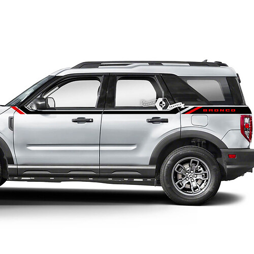 2x Ford Bronco Doors Up Side Fender Trim Logo Decals Stickers 2 Colors