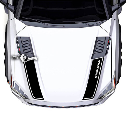 Toyota Sequoia Hood Trim Vinyl Stickers Decal fits to Toyota Sequoia Spilled 