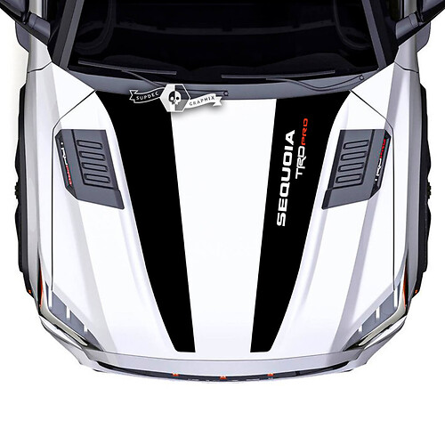 Toyota Sequoia Hood Huge TRD Vinyl Stickers Decal fits to Toyota Sequoia Spilled 