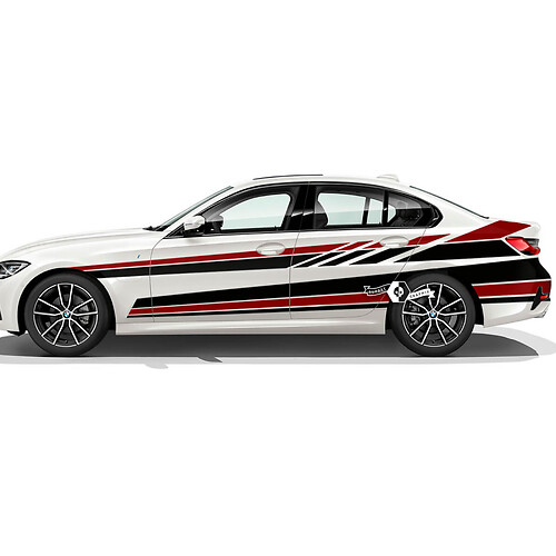 Pair BMW Hood Doors Side Wrap Rally Motorsport Trim Rear Fender Vinyl Decal Sticker F30 G20 2 Colors