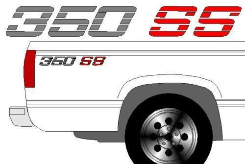 350 SS CHEVY TRUCK BEDSIDE Stickers Decals 90-91 92-93 CHEVROLET TRUCK